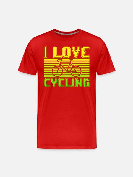 I love cycling - Men's Premium Organic T-Shirt - red