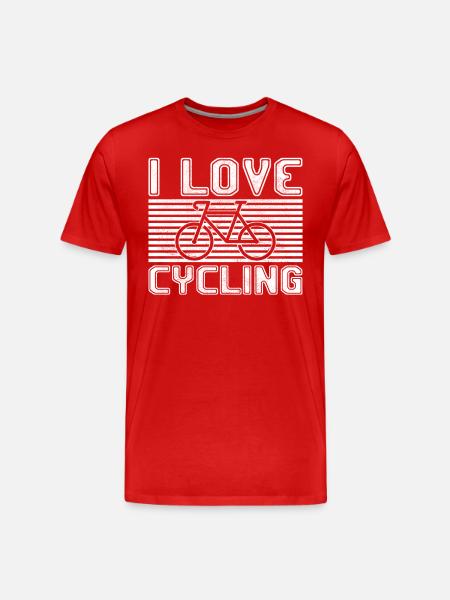 I love cycling - Men's Premium Organic T-Shirt - red