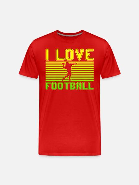 I love football - Men's Premium Organic T-Shirt - red