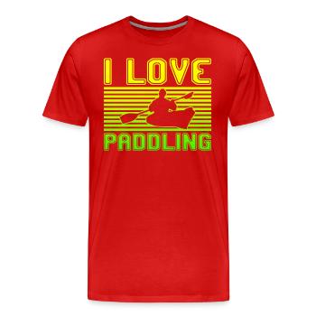 J’adore pagayer - T-shirt bio Premium Homme - rouge - Devant - Damien (186cm)