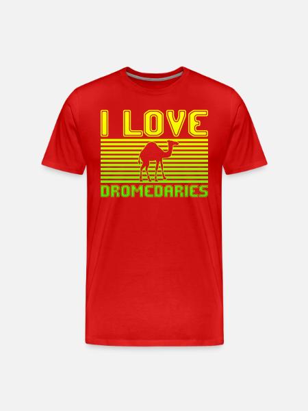 I love dromedaries - Men's Premium Organic T-Shirt - red
