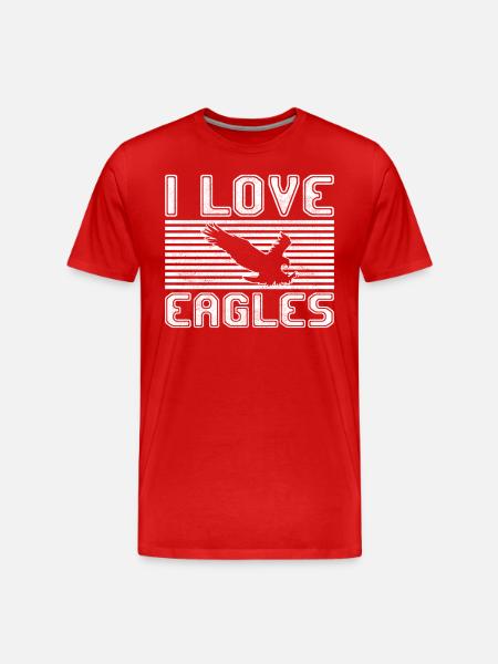 I love eagles - Men's Premium Organic T-Shirt - red