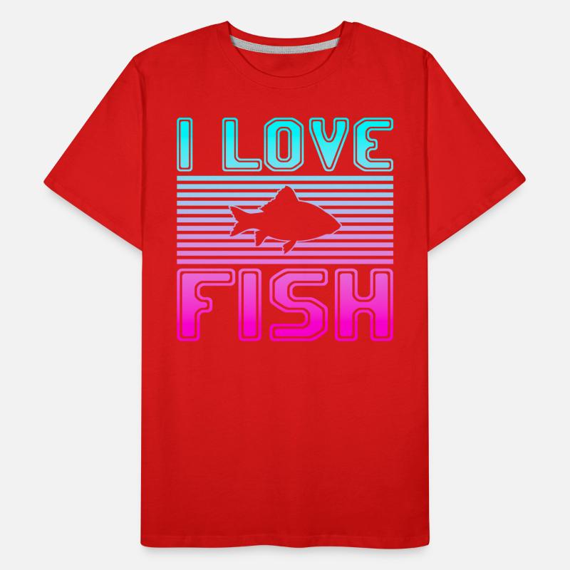 I love fish Männer Premium Bio T-Shirt