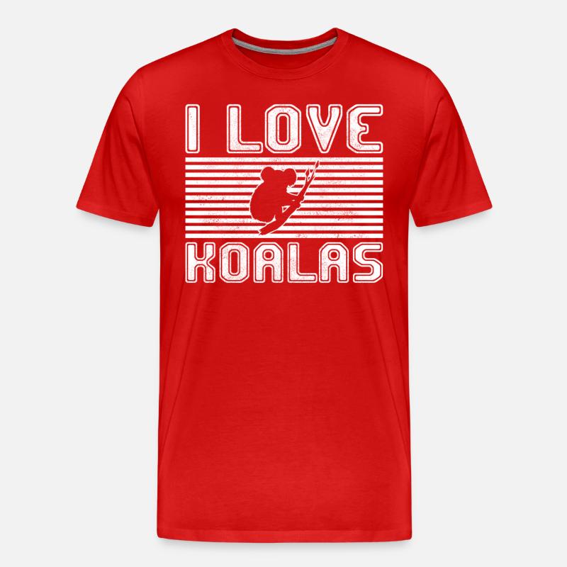 I love koalas - Männer Premium Bio T-Shirt - Rot