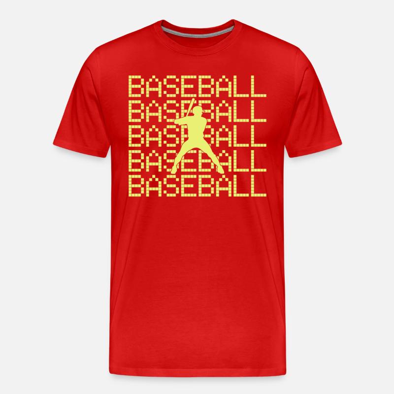 Baseball - Männer Premium Bio T-Shirt - Rot
