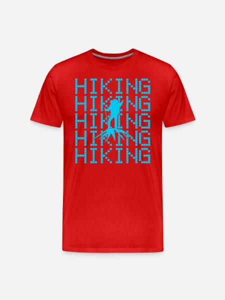 Hiking Mountaineering - Men's Premium Organic T-Shirt - red