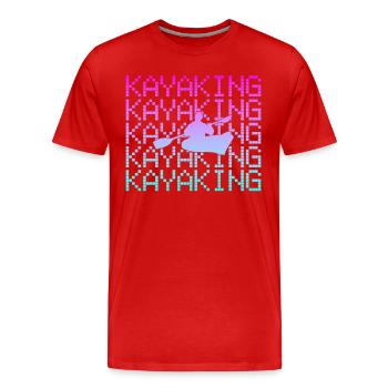 Kayak fahren - Männer Premium Bio T-Shirt - Rot - Vorne - Damien (186cm)