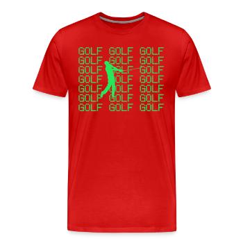 Golfe - T-shirt bio Premium Homme - rouge - Devant - Damien (186cm)