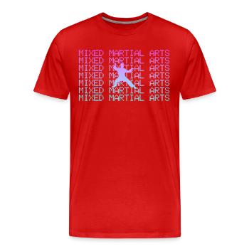 Arts martiaux - T-shirt bio Premium Homme - rouge - Devant - Damien (186cm)
