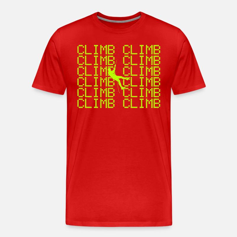 Klettern - Männer Premium Bio T-Shirt - Rot