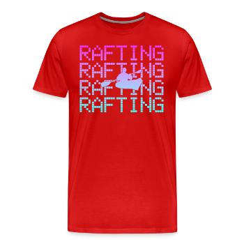 rowing rafting - Men's Premium Organic T-Shirt - red - Front - Damien (186cm)