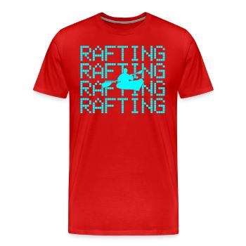 rowing rafting - Men's Premium Organic T-Shirt - red - Front - Damien (186cm)