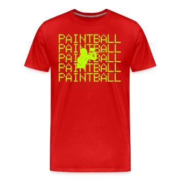 Paintball - T-shirt bio Premium Homme - rouge - Devant - Damien (186cm)