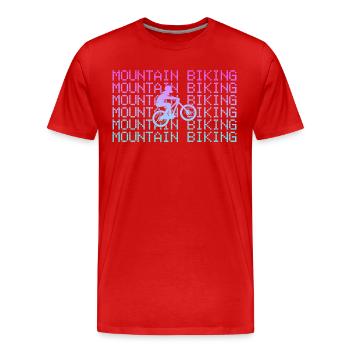 mountain biking - Männer Premium Bio T-Shirt - Rot - Vorne - Damien (186cm)