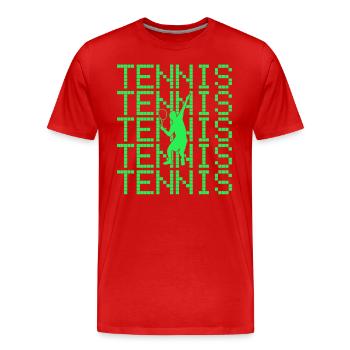Tennis - T-shirt bio Premium Homme - rouge - Devant - Damien (186cm)