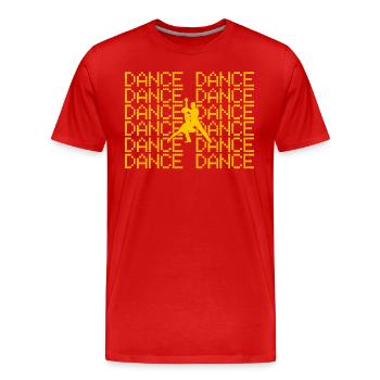 tanzen - Männer Premium Bio T-Shirt - Rot - Vorne - Damien (186cm)