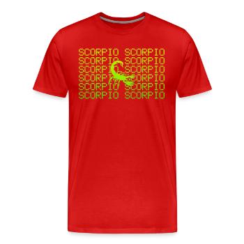Scorpion - T-shirt bio Premium Homme - rouge - Devant - Damien (186cm)