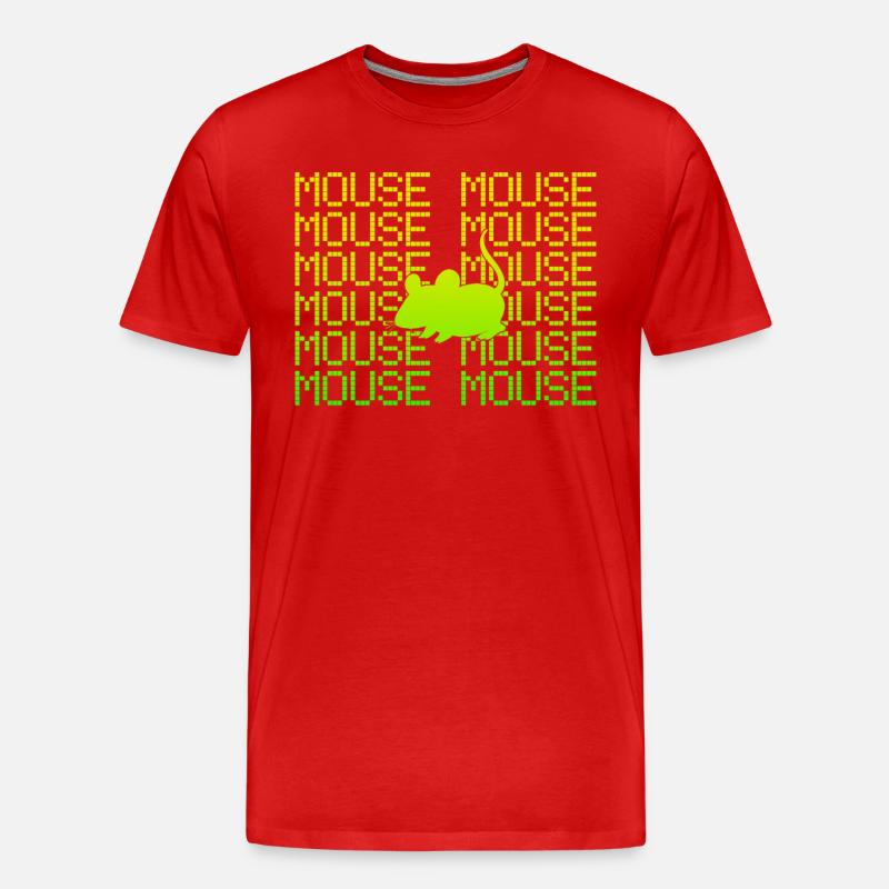 Maus - Männer Premium Bio T-Shirt - Rot