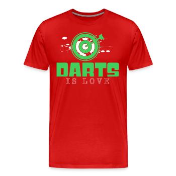Fléchettes Disant - T-shirt bio Premium Homme - rouge - Devant - Damien (186cm)