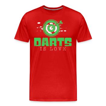 Fléchettes Disant - T-shirt bio Premium Homme - rouge - Devant - Damien (186cm)