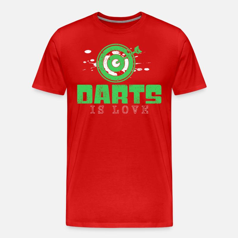 Darts Spruch - Männer Premium Bio T-Shirt - Rot