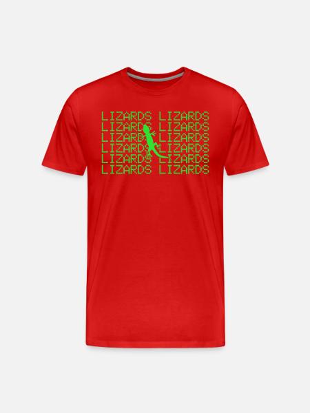 Lizard - Men's Premium Organic T-Shirt - red