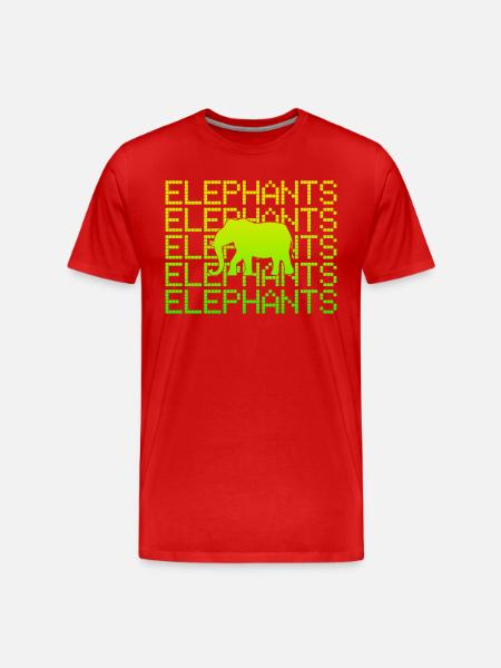 Éléphant - T-shirt bio Premium Homme - rouge