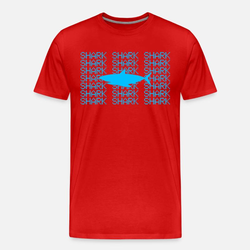 Hai - Männer Premium Bio T-Shirt - Rot