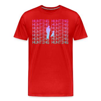 Jäger jagen - Männer Premium Bio T-Shirt - Rot - Vorne - Damien (186cm)