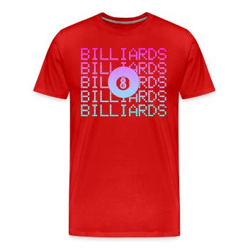 Billiard - Männer Premium Bio T-Shirt - Rot - Vorne - Damien (186cm)