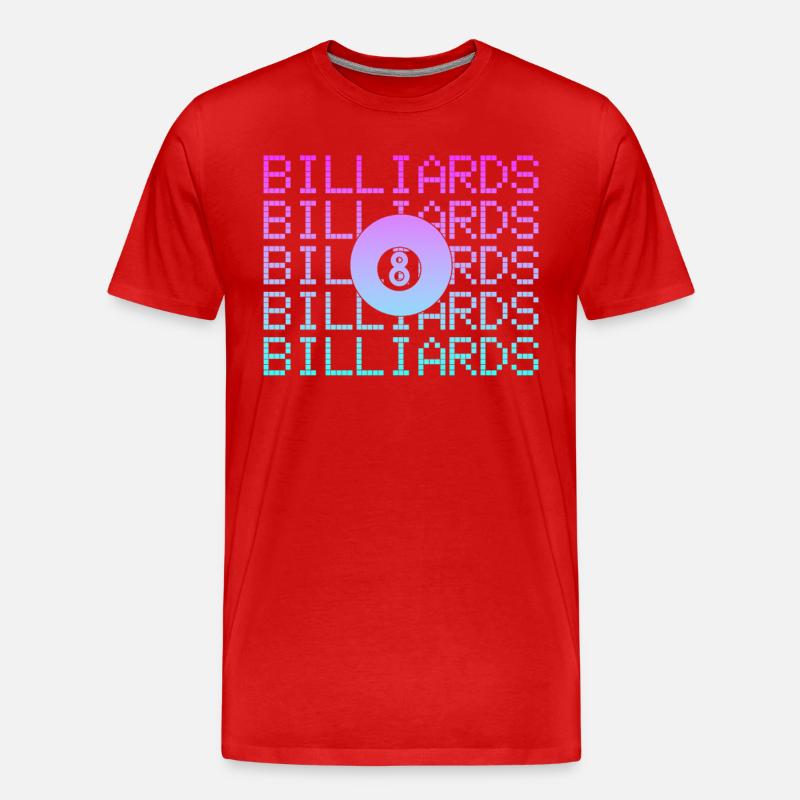Billiard - Männer Premium Bio T-Shirt - Rot