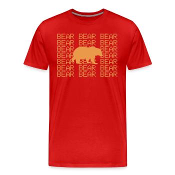 Bär - Männer Premium Bio T-Shirt - Rot - Vorne - Damien (186cm)