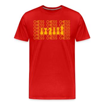 Schach - Männer Premium Bio T-Shirt - Rot - Vorne - Damien (186cm)