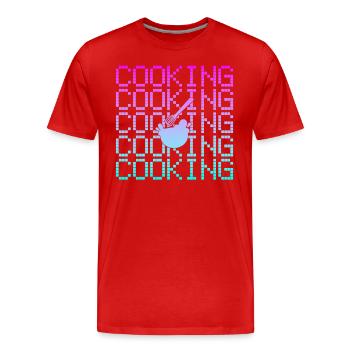 Cuire - T-shirt bio Premium Homme - rouge - Devant - Damien (186cm)