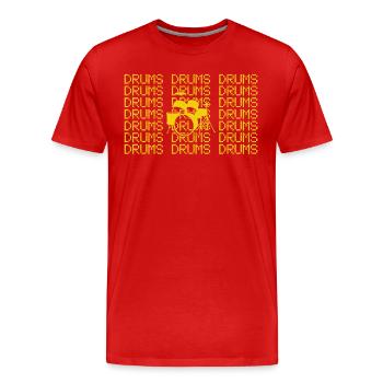 Percussion - T-shirt bio Premium Homme - rouge - Devant - Damien (186cm)