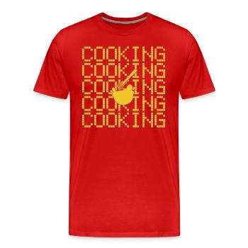 Cook - Men's Premium Organic T-Shirt - red - Front - Damien (186cm)
