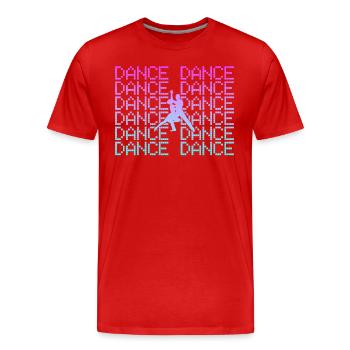Dance - Men's Premium Organic T-Shirt - red - Front - Damien (186cm)