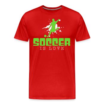 Football - T-shirt bio Premium Homme - rouge - Devant - Damien (186cm)