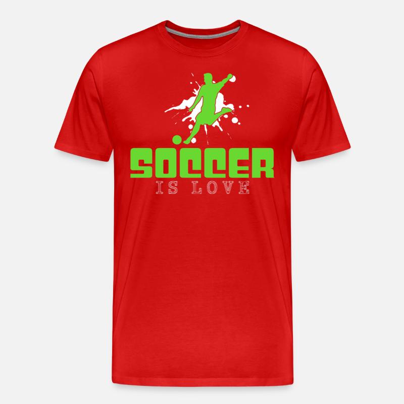 Fußball - Männer Premium Bio T-Shirt - Rot