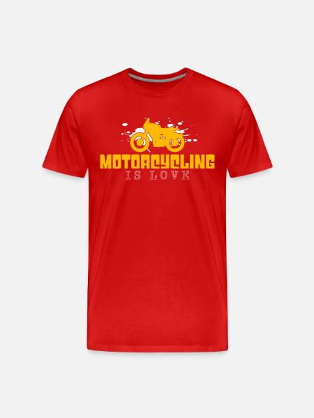 Motorcycle - Men's Premium Organic T-Shirt - red