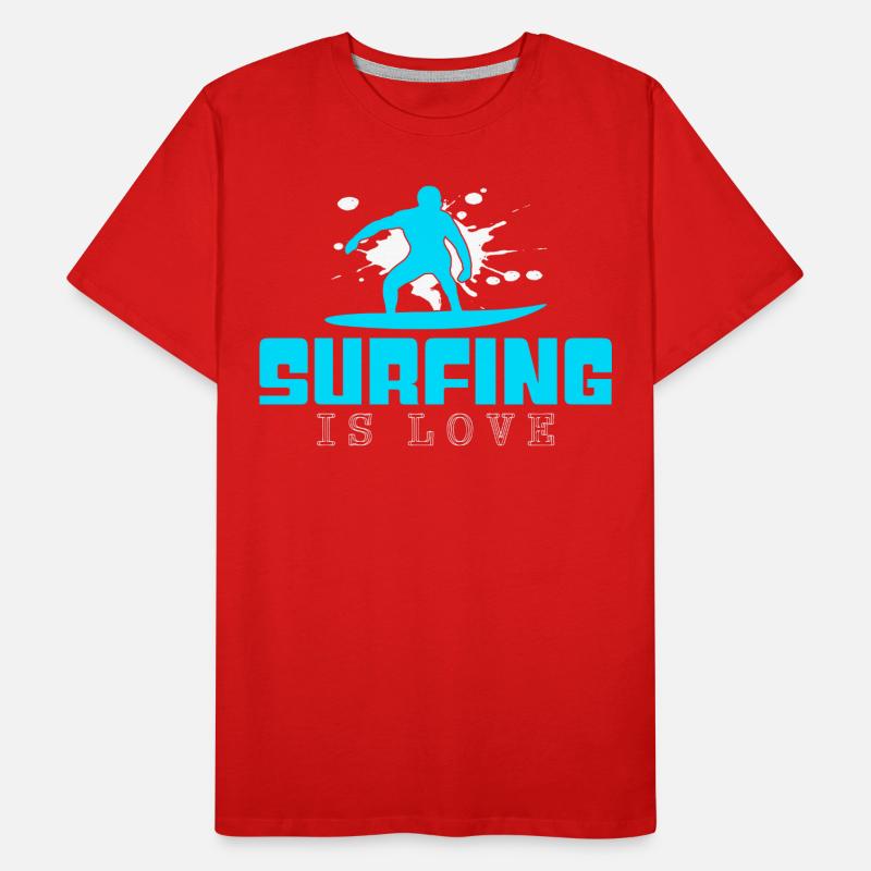 Surfen Spruch Männer Premium Bio T-Shirt