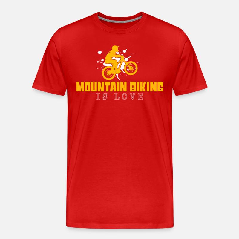 mountain biking - Männer Premium Bio T-Shirt - Rot