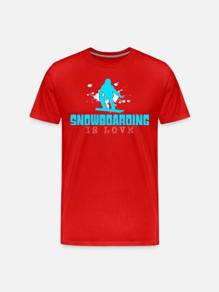 Snowboard - T-shirt bio Premium Homme - rouge