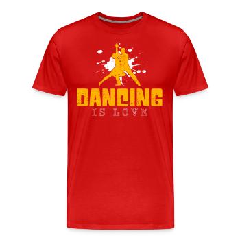 Dire danser - T-shirt bio Premium Homme - rouge - Devant - Damien (186cm)