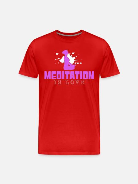 Meditation - Men's Premium Organic T-Shirt - red