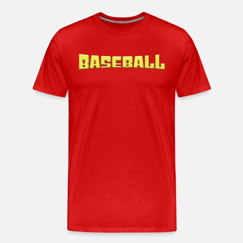 baseball - Männer Premium Bio T-Shirt - Rot