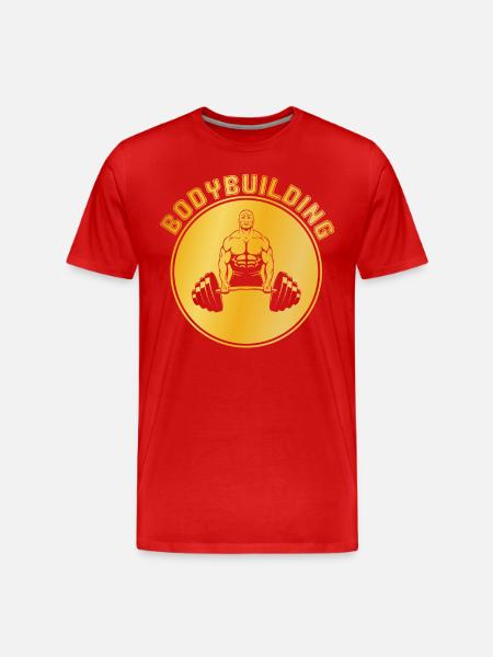 Bodybuilding - Men's Premium Organic T-Shirt - red