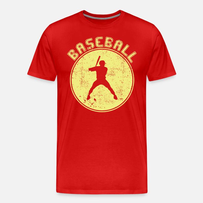 Baseball - Männer Premium Bio T-Shirt - Rot