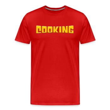 Cuire - T-shirt bio Premium Homme - rouge - Devant - Damien (186cm)