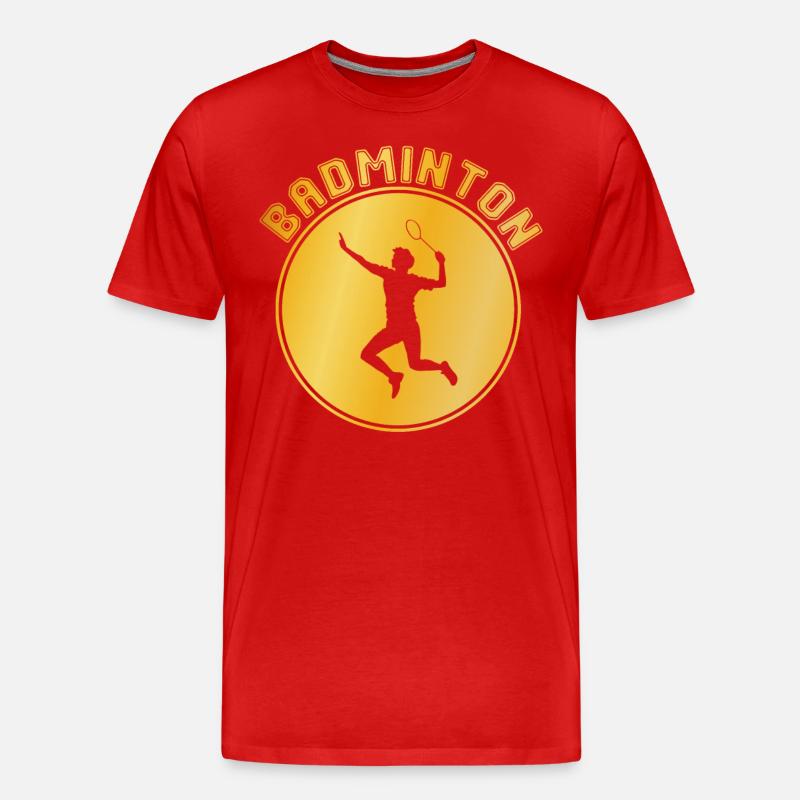 Badminton - Männer Premium Bio T-Shirt - Rot